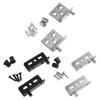 2pcs Multifunction Pivot Hinges Black/Silver Upper Lower Hinge Clips  Cabinet Wardrobe