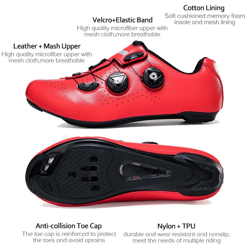 Men MTB Self-Locking Speed Racing Bike Shoes Bicycle Sneakers Spd Cycling Shoes Cleats Women Mountain Road Cycling Footwear