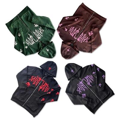 European and American Retro Harajuku Couple Street Wear Y2K Hooded Sweatshirt