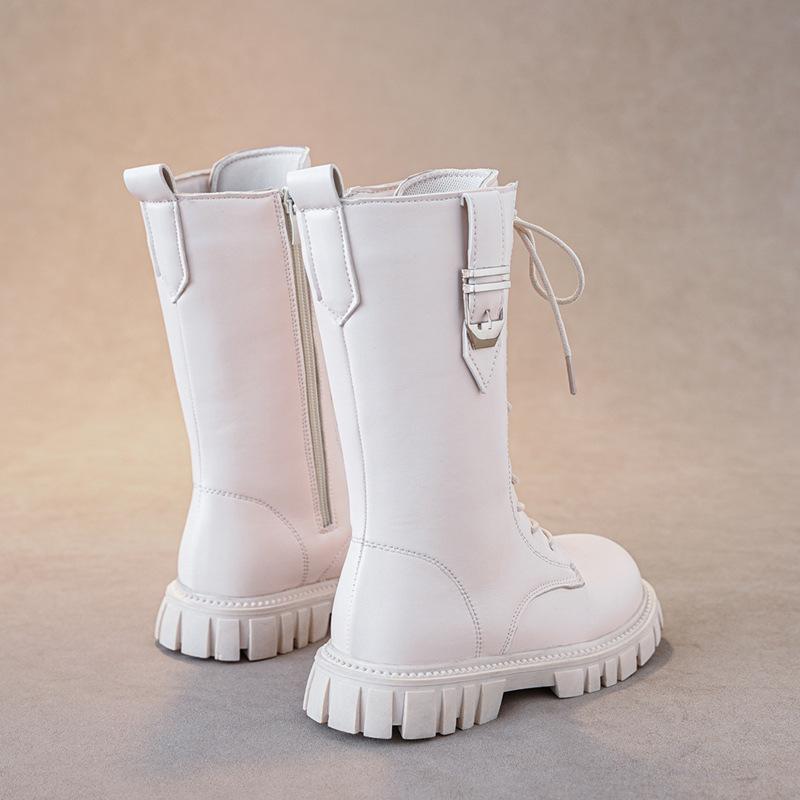 Botas para Niña - Nuevo Estilo Otoño-Invierno Botas de Caña Alta con Función Antideslizante Zapatos