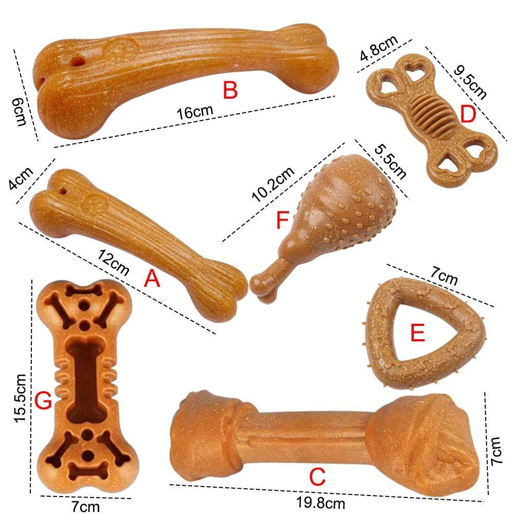 Bone Chicken Leg Shaped Puppy Teething Toy Non-Toxic Dog Molar Toy  For Small Medium Dogs