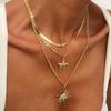 Exaggerated Human Face Sun Alloy Necklace Set Holiday Beach Geometric Necklace Jewellery