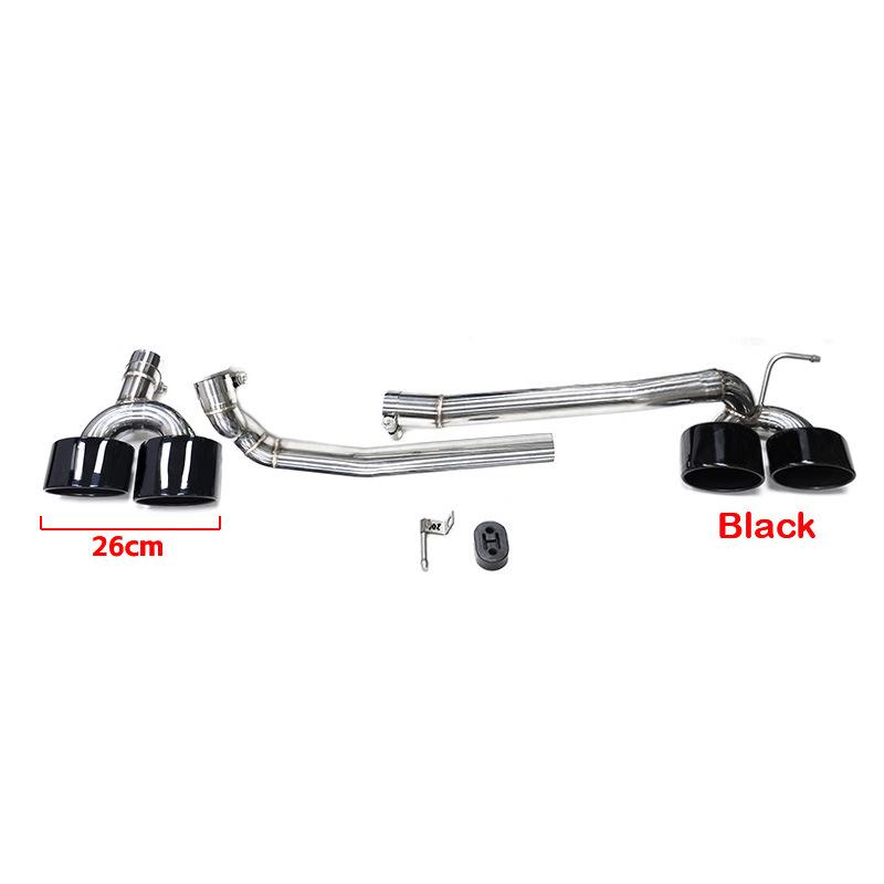 Compatible with Mercedes W204 C180 C200 C260 C-Class Dual-Quad C63 AMG Style Exhaust Diffuser & Tailpipes.
