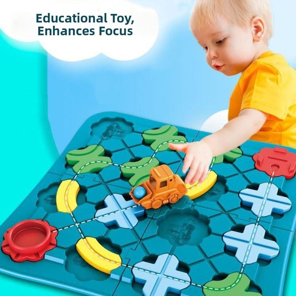 Interactive Logical Road Builder Games Montessori Table Education Puzzle Toys Parent-Child
