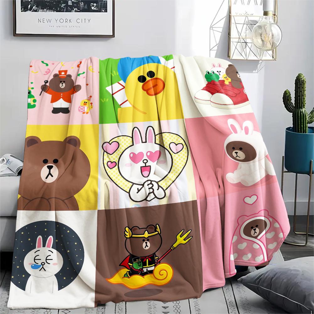 LINE FRIENDS Cute Style Blanket, Warm Throw for Home Decor, Great Gift for Kawaii Lovers.chl