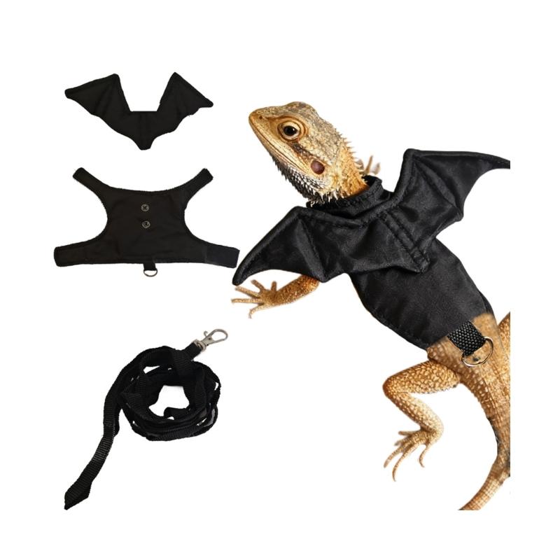 Comfortable Bearded Dragon Clothes Reptiles Harnesses Dinosaurs Costume For Safe Outdoor Walks And Control