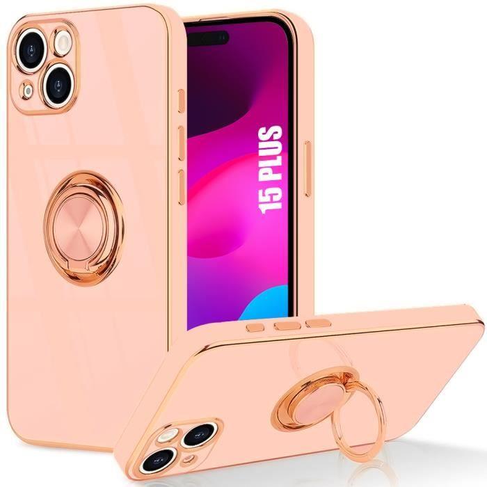 Coque Silicone - pour iPhone - 15 Plus - Antichoc - Anti-Rayure - Élégante Rose