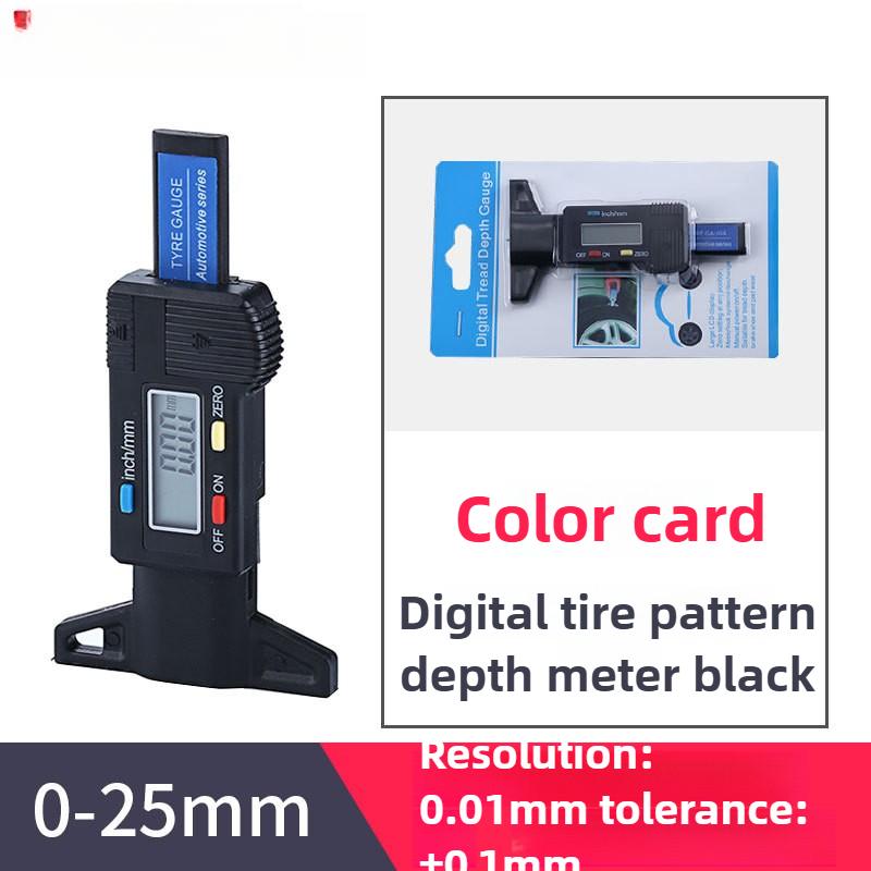 Display Depth Ruler Tread Gauge Tire Pattern 0-25mm Caliper Electronic Measurement Detector
