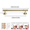 Modern Minimalist Zinc Alloy Gold and Sliver Cabinet Doors Handles Luxury Furniture Cabinet Drawers Knob Wardrobes Pull