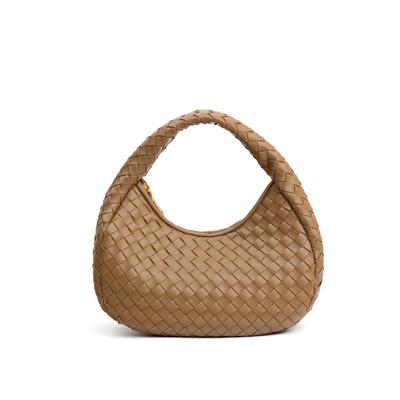 Casual, Versatile, Fresh and Portable Crescent-shaped Bag, Niche, Simple and Lightweight Woven Dumpling Handbag