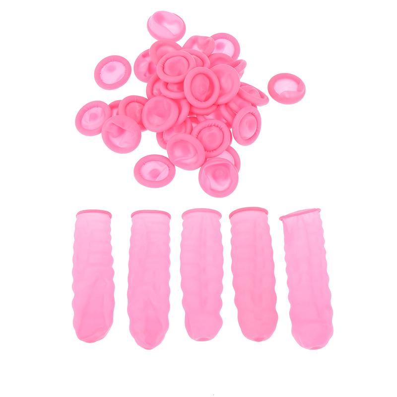 

100 шт одноразовые защитные перчатки для кончиков пальцев из натурального каучука, нескользящие, антистатические, латексные, напальчники, прочный инструмент