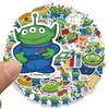 Set of 42 Waterproof, Self-Adhesive Toy Story Alien Stickers for Scrapbooking and Stationery.