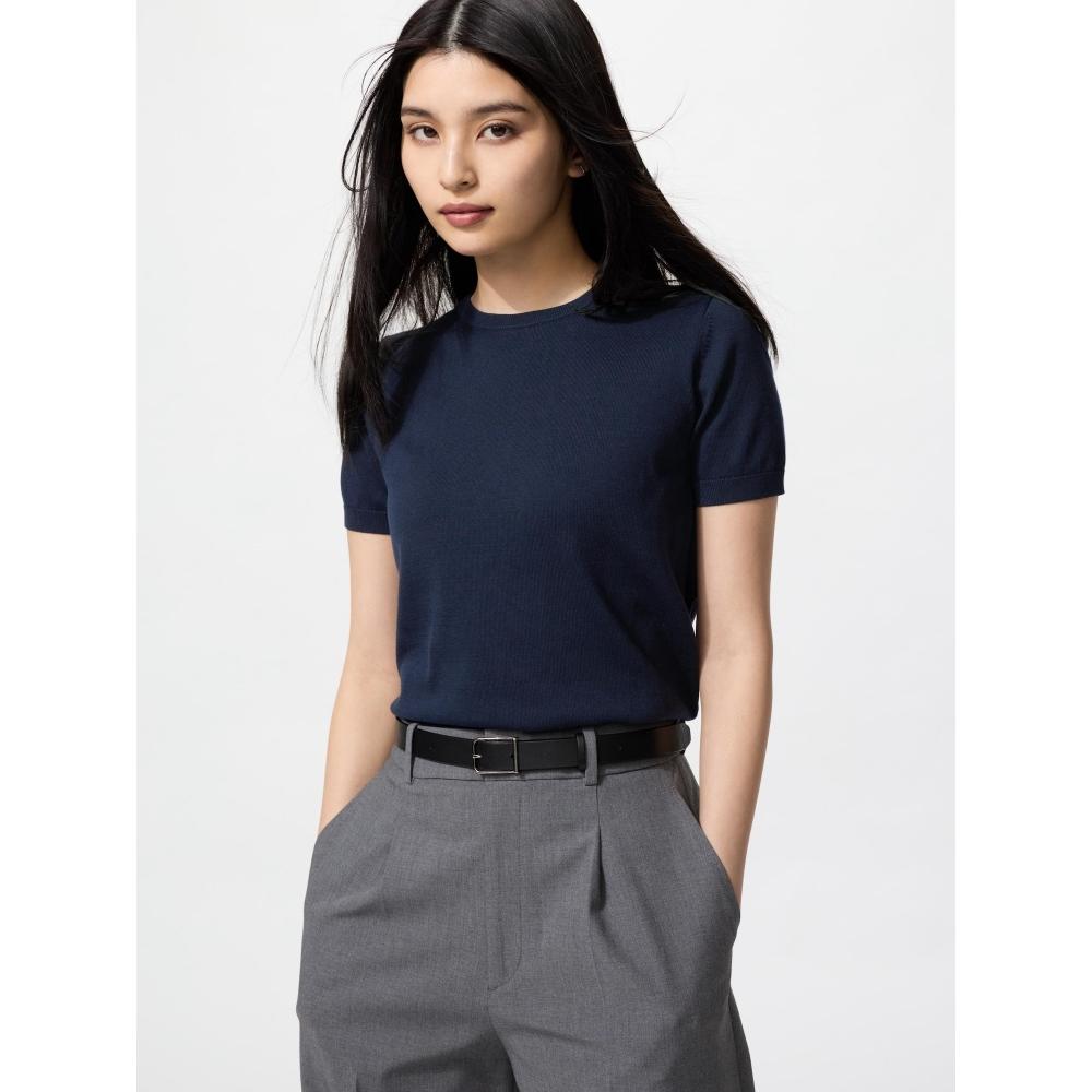 Uniqlo Japan Uv Cut Crew Neck Sweater Short Sleeve