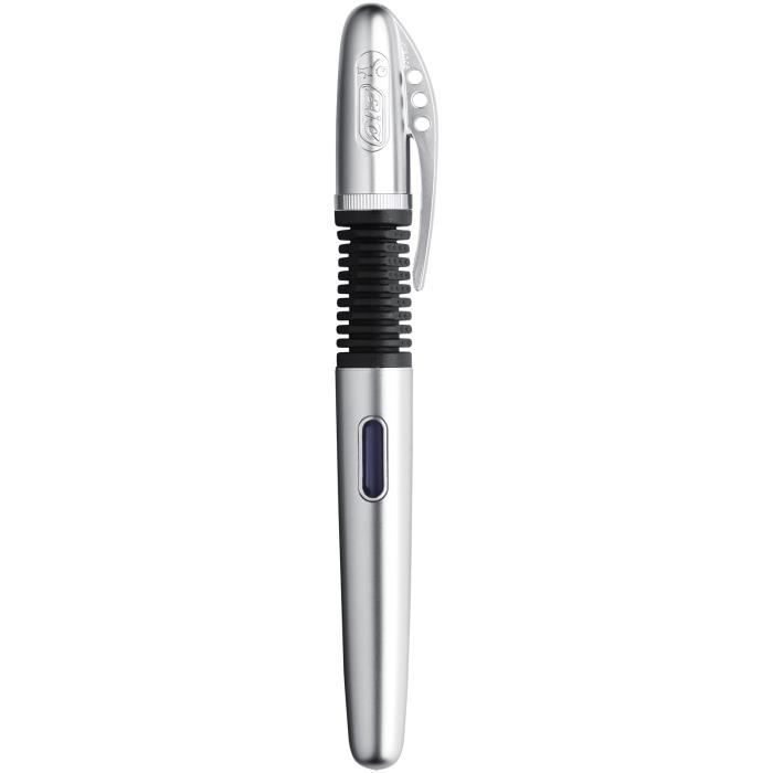 BIC Xpen Stylo-Plume Rechargeable Encre Bleue - Chrome, Blister de 1