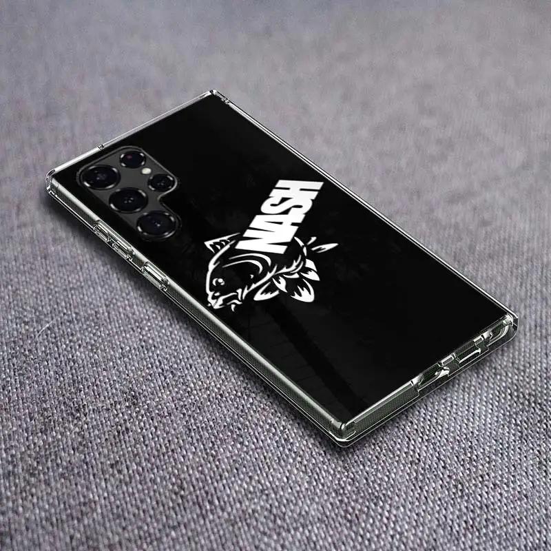 Nash Fishing Logo Clear Phone Case for Samsung Galaxy S21 Plus S24 S23 S20 FE S22 S26 Ultra S25 Edge TPU Capa Cases Cover Shockp
