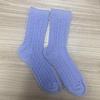 Women's Thick Fluffy Cable Knit Mid-Calf Plush Socks for Cold Weather and Postpartum Comfort