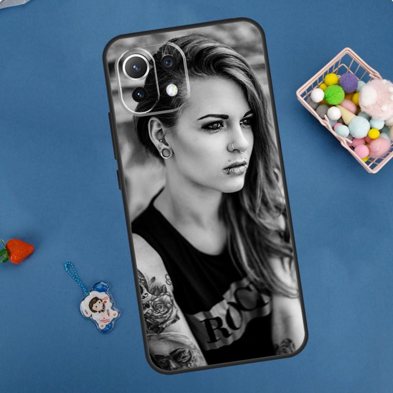 Sexy Tattoo-Mädchen Hülle für Xiaomi 14T Pro 13T 11T 12T 13 14 15 Ultra POCO X7 Pro X3 X5 X6 F5 F6 M6 Pro Abdeckung