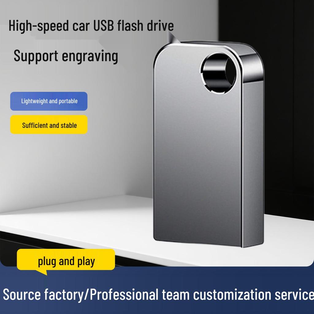 High-Speed Car USB Flash Drive - 64GB Large Capacity, Mini Metal 32GB Portable USB Flash Drive