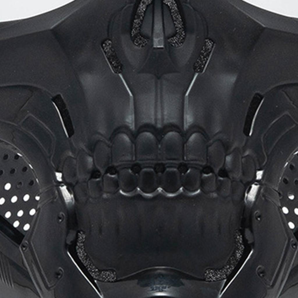 Riding Face Cover Goggles Glasses Skull Shape ABS Frame PC Lens for Eye Protection