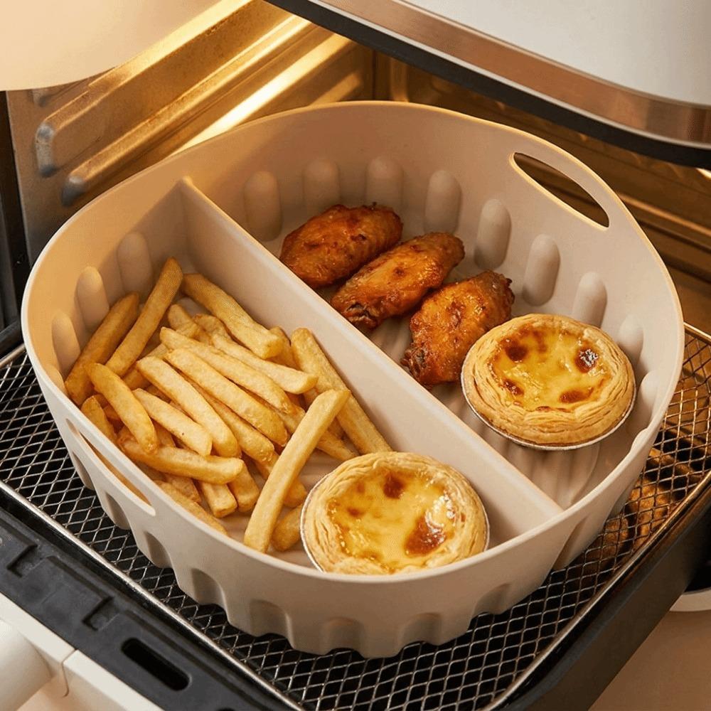 Flexible Silicone Air Fryer Liner Food Grade Circular Oven Basket Mat Air Fryer Accessories