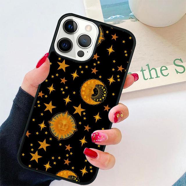 Vintage moon sun stars celestial Cover For iPhone 17 Air 15 16 14 13 12 Pro Max 11 Pro Max Plus Phone Case Coque