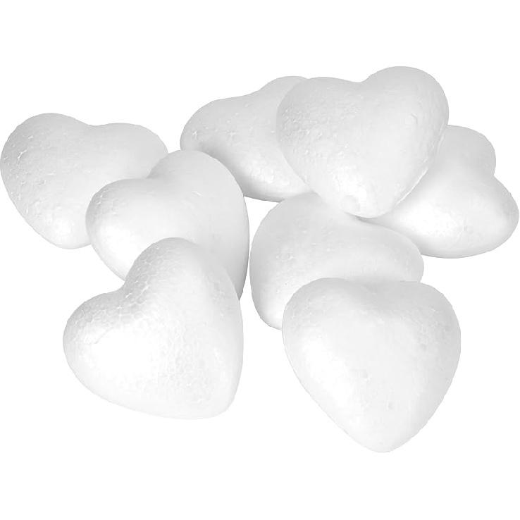 Crafare 9 Inch Craft Foam Hearts 2 Pack Polystyrene Heart Shaped Foam for Wedding Valentine's Projects Sculpture Modeling Decoration,DIY