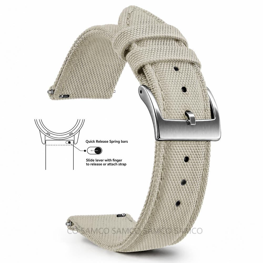 Superior Sailcloth European Watch Bands, Premium Nylon Watch Bands, 18mm 20mm 22mm Quick Release Watch Straps, for Men Women