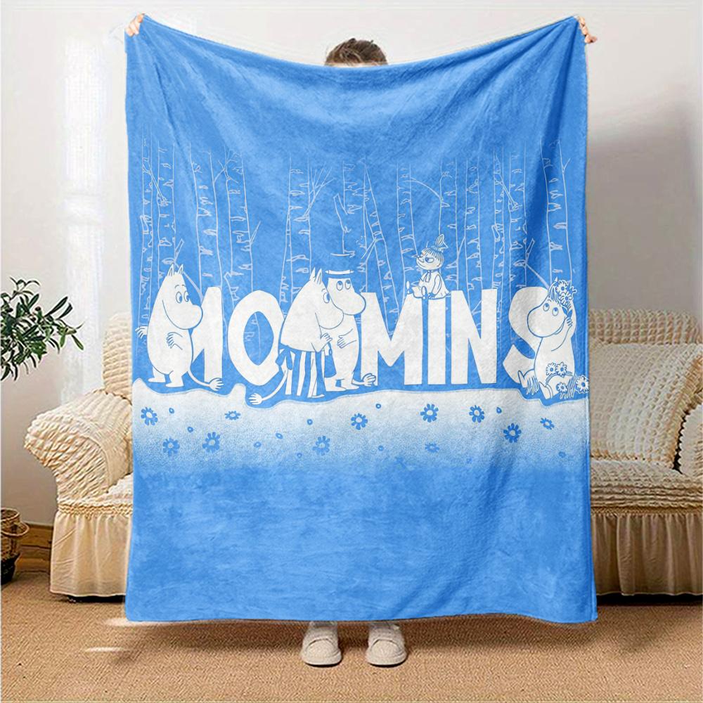 Moomin Flannel Blanket, High quality Comfortable for All Seasons, Home Decor, Warmth and Comfort
