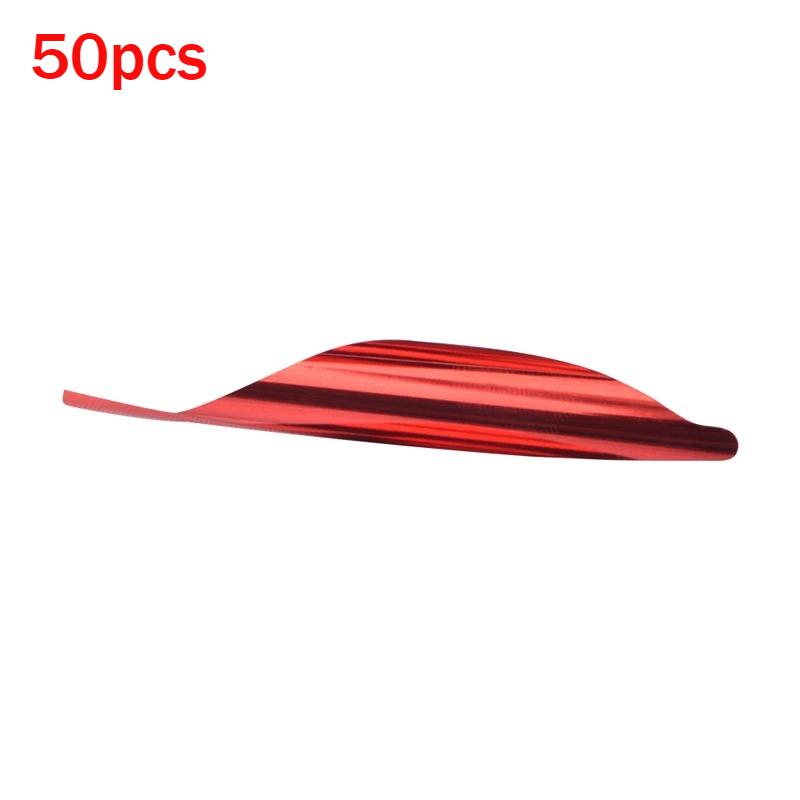 50 Stück/Karton Bogenschießen Spin-Fletches Rotierende Fletches Bogenschießzubehör DIY Pfeil Spiral-Feder Jagd Schießzubehör