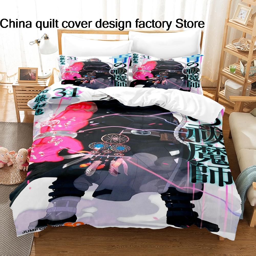 Bed linen 3D Print Anime Bedding Set 3Pcs Shonen Manga Duvet Cover Set with Pillowcases for Teens Fans Bedroom Decor bedding
