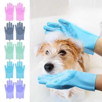 Husdjursbadhandskar, Renskraps- och Bittåliga Rengöringstillbehör för Hundar och Katter, Bad- och Massageborstar för Golden Retriever för Hundar och Katter