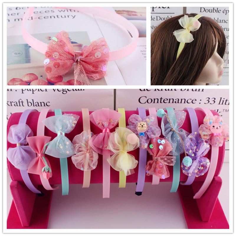 Korean Style Transparent Bow Headband for Children - Cartoon Hair Accessories for Girls