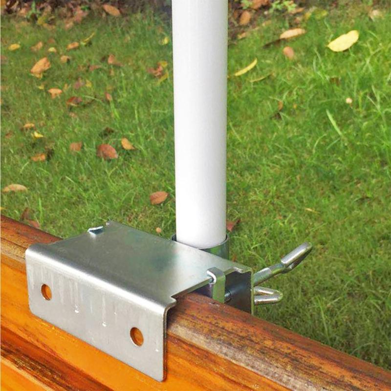 Deck Parasol Mount Space Saving Design for Balconies Courtyards Deck Railing Fit Up To 1.5 Inch Umbrellas