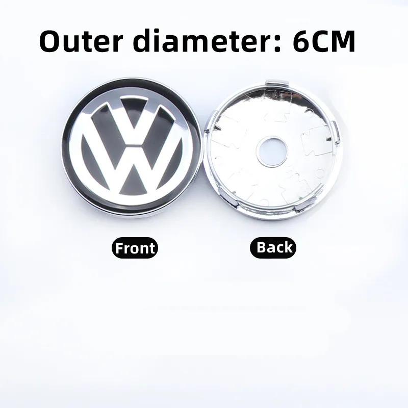 56/58/60/65/66/70/76MM 4pcs Car Emblem Wheel Center Caps Hub Cover Accessories for VOLKSWAGEN GTI Jetta Tiguan Golf POLO Passat