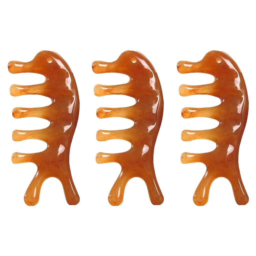 Meridians Head Comb Portable Shoulder Neck Massage Comb for Head Scalp Facial Body Massage 1/3pcs