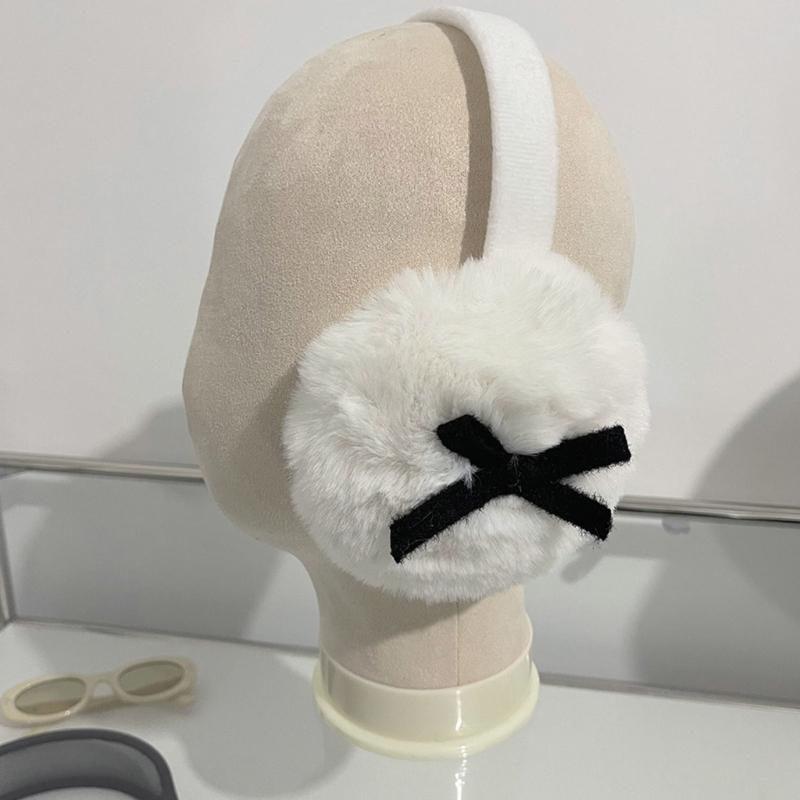 Cute Bow Warm Ear Protective Ear Muffs Universal Ear Warmers Adults Accessories