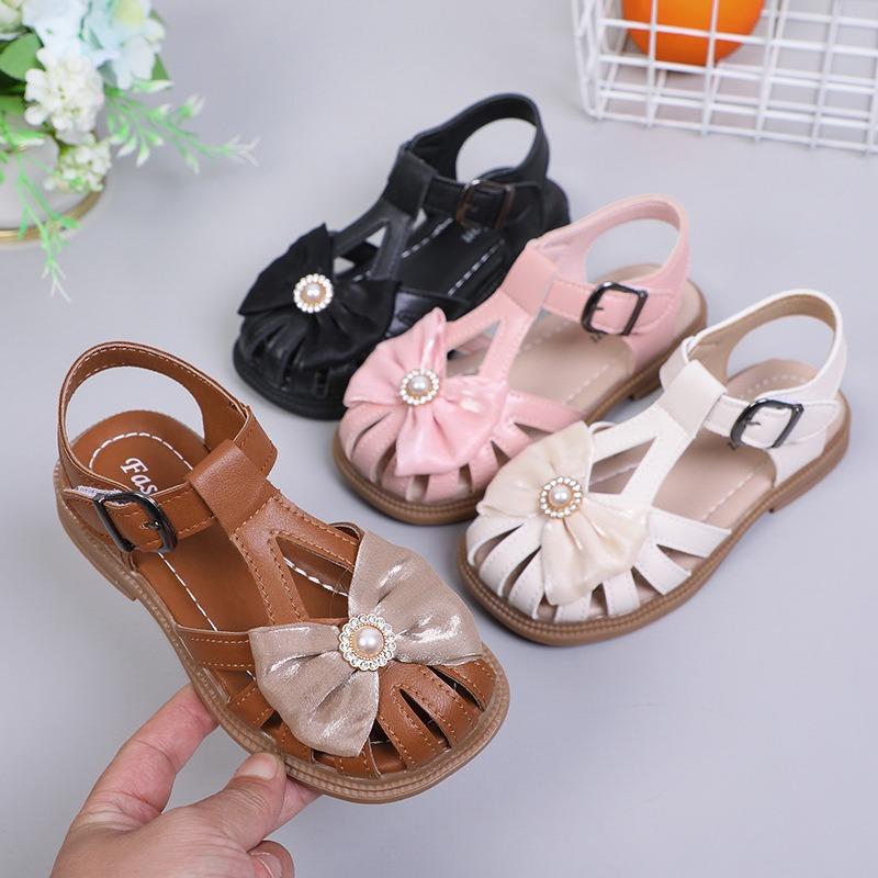 Baby Kids Bow Princess Sandals, Korean Soft Sole Summer Girls Shoes
