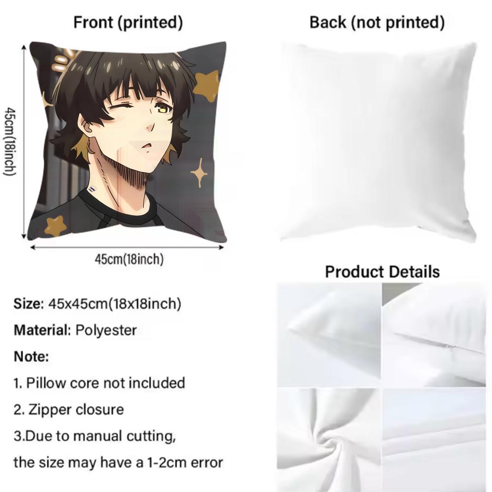 Blue Lock Anime Cushion Cover 2-in-1 Reversible Plush Pillow Cover | Car/Sofa/Bed | Perfect Gift