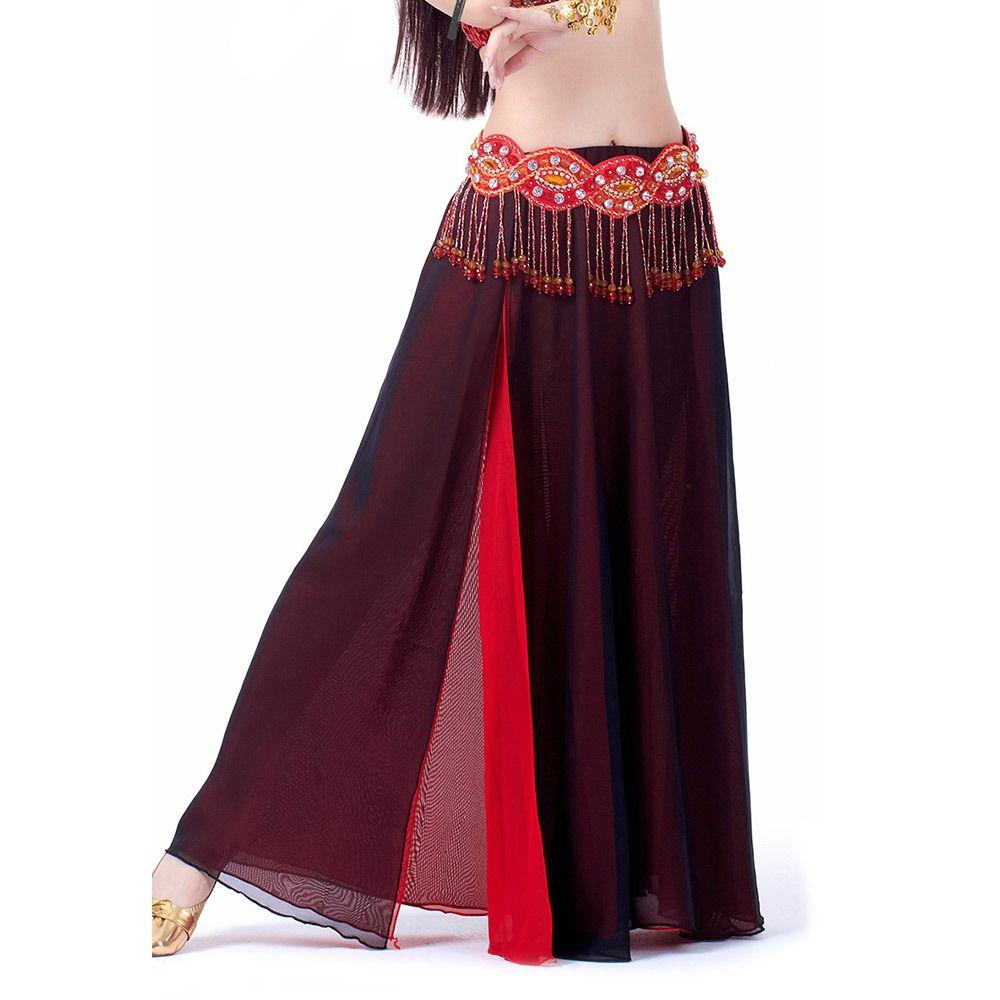 Chiffon Spanish Skirt Tassels Belly Dance Skirt Fashion Show Costumes  Show Costumes