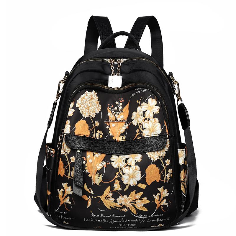 

Женский рюкзак с принтом, сумка из ткани Оксфорд, большой вместимости, дорожный рюкзак жёлтый