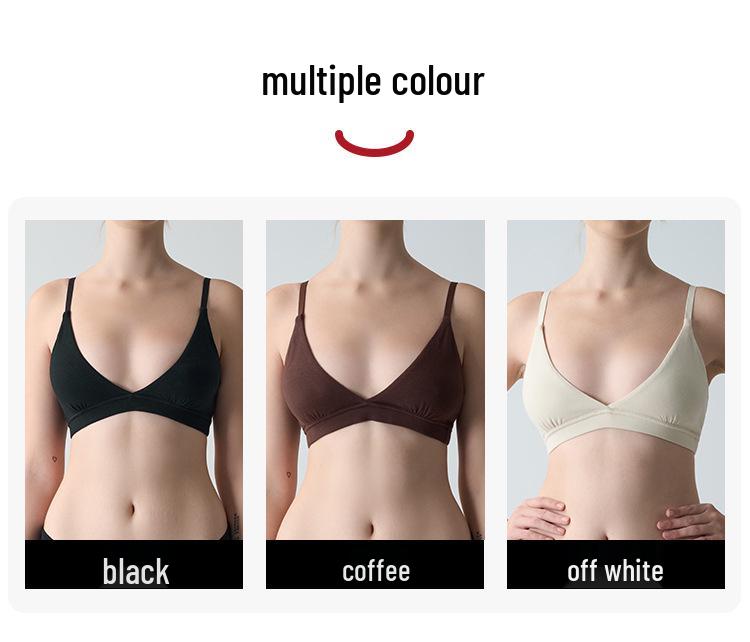 Comfort Pure Cotton Deep V Wireless Triangle Bralette