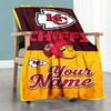 Kansas City Football Personalized Text Blanket Lightweight Customizable Blanket Ultrasoft Versatile For Home Decor Bedding Sofa Livingroom
