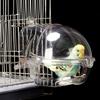 Parrot Bath 3 in 1 Hanging Birds Bath Transparent Parrot House Birdcage Bathing Box for Lovebirds Finches Parakeets