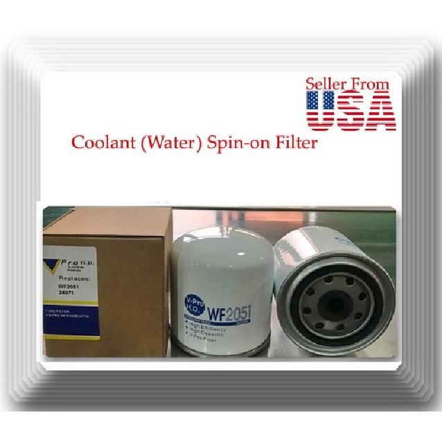 

Coolant Spin-on Water Filter WF2051 Fits: Chevrolet Ford GMC Freightliner