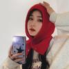 Balaclava Korean Fashion Autumn and Winter Red Knitted Hat Fashionable Warm Head Hat Wool Hat Neck Protection