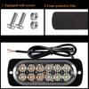 12 Led Lamp Beads Ultra-thin Warning Light 12v-24v 12w Ultra-bright Side Led Flashing Lights For Motorcycle Trolley Truck