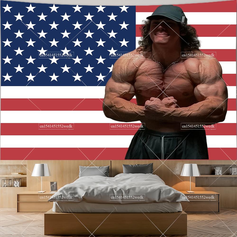 Sam Sulek Women Avoider Tapestry Bodybuilding Flags Room Decor Aesthetic Meme USA Tapestry Background Cloths Gym Flag Banners