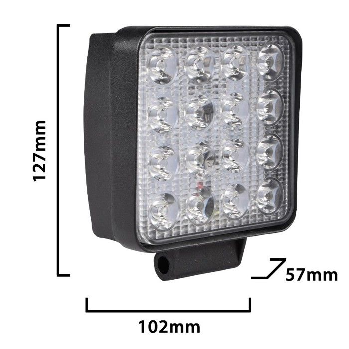 Arbeitsscheinwerfer - STAK - 12/24 V - 48 W - 2800 Lumen - IP67 - Schwarz