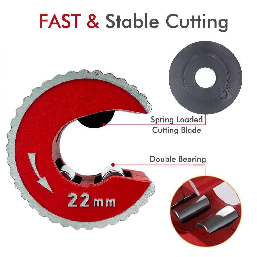 Aluminium Alloy Body Pipe Slice Tool Self Locking Robust Durable Copper Tube Cutters Ratchet Handles Easy Operation