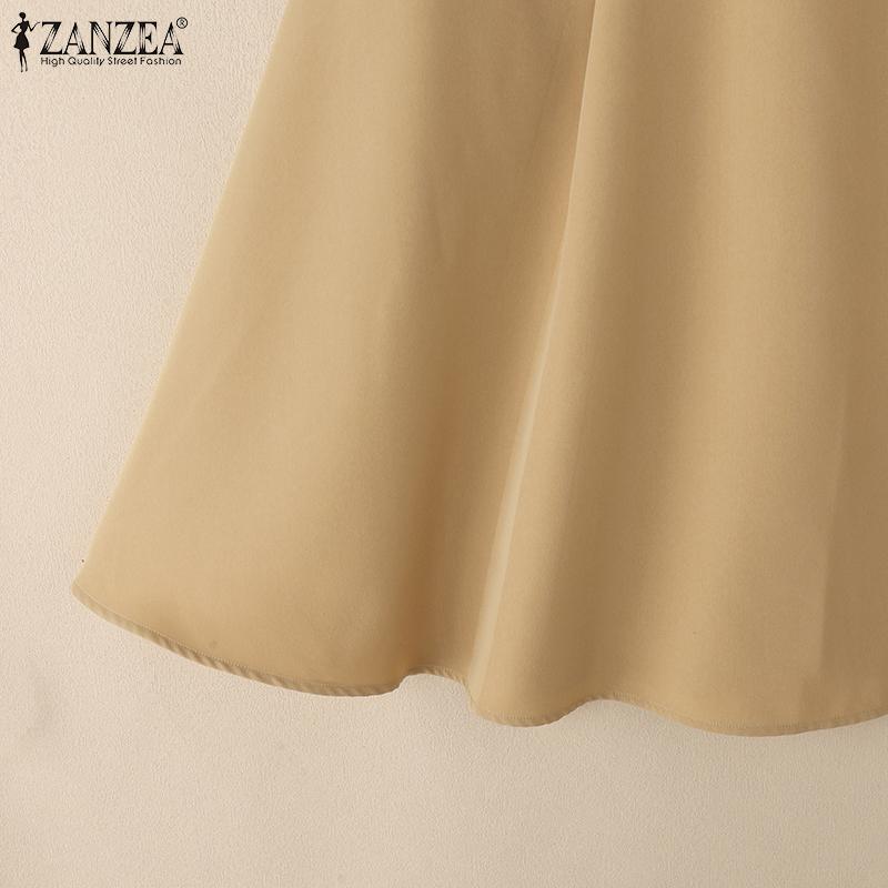 ZANZEA Women Casual Solid Color Loose Midi Long Skirts